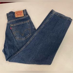 * Men’s Levi’s 550 Jeans Size 34 x 30 Red Tab Medium Blue Wash Denim Tapered Leg